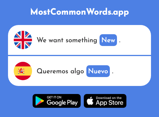 New - Nuevo (The 94th Most Common Spanish Word)