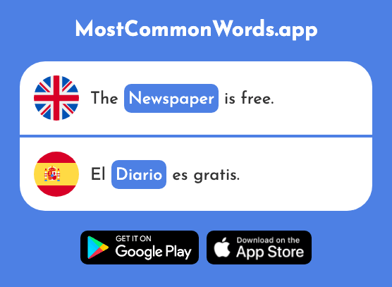 Newspaper - Diario (The 966th Most Common Spanish Word)