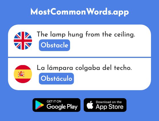 Obstacle - Obstáculo (The 2979th Most Common Spanish Word)