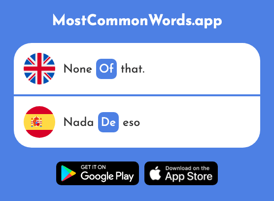 Of, from - De (The 2nd Most Common Spanish Word)