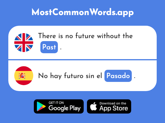 Past, last - Pasado (The 932nd Most Common Spanish Word)