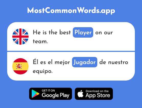 Player, gambler - Jugador (The 1019th Most Common Spanish Word)
