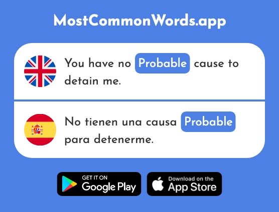 Probable - Probable (The 2154th Most Common Spanish Word)
