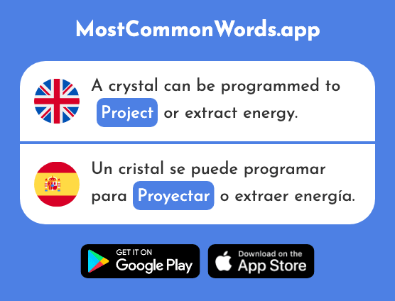 Project - Proyectar (The 2324th Most Common Spanish Word)