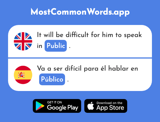 Public, audience - Público (The 837th Most Common Spanish Word)