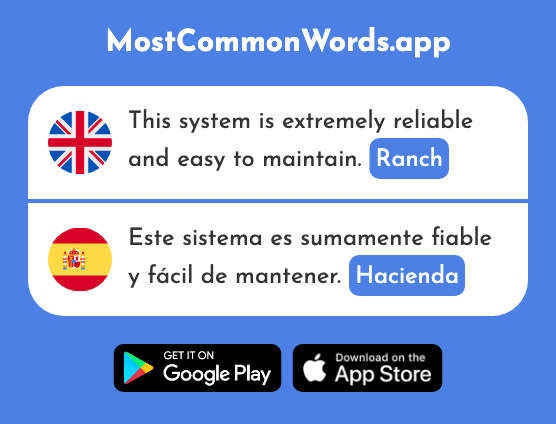 Ranch - Hacienda (The 2697th Most Common Spanish Word)