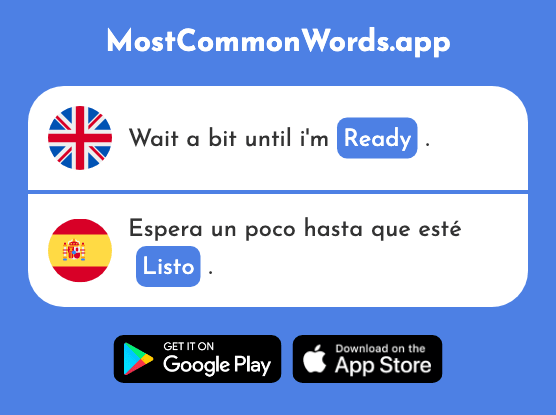 Ready, clever, smart - Listo (The 1684th Most Common Spanish Word)