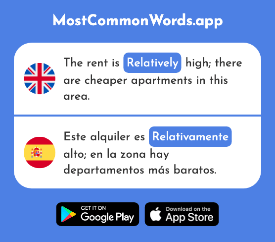 Relatively - Relativamente (The 2556th Most Common Spanish Word)