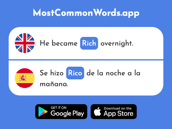 Rich, tasty - Rico (The 398th Most Common Spanish Word)