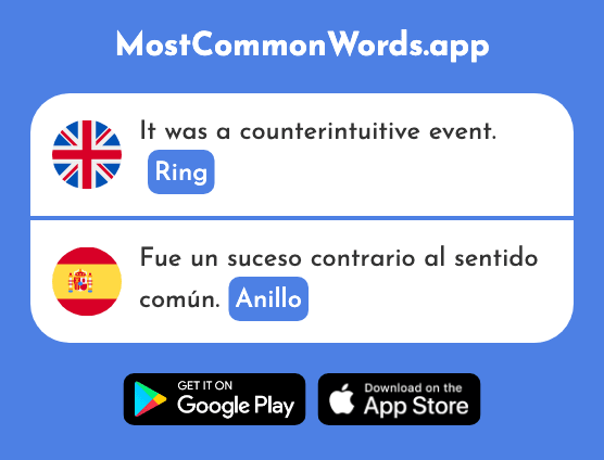 Ring - Anillo (The 2902nd Most Common Spanish Word)