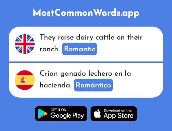 Romantic - Romántico (The 2698th Most Common Spanish Word)