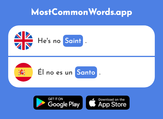 Saint - Santo (The 448th Most Common Spanish Word)
