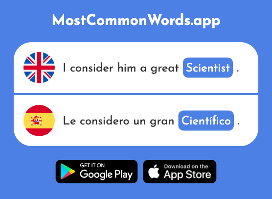 Scientist - Científico (The 1711th Most Common Spanish Word)