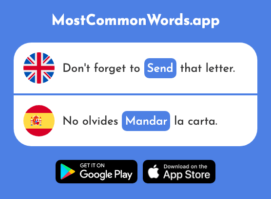 Send, order - Mandar (The 588th Most Common Spanish Word)