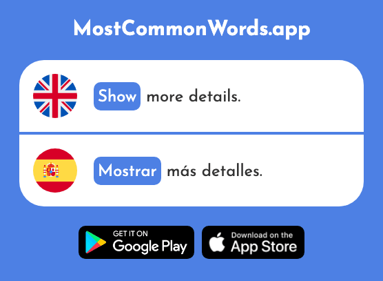 Show - Mostrar (The 330th Most Common Spanish Word)