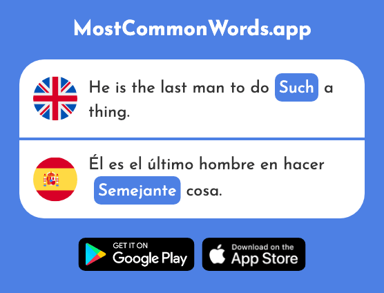 Similar, such, alike - Semejante (The 1904th Most Common Spanish Word)
