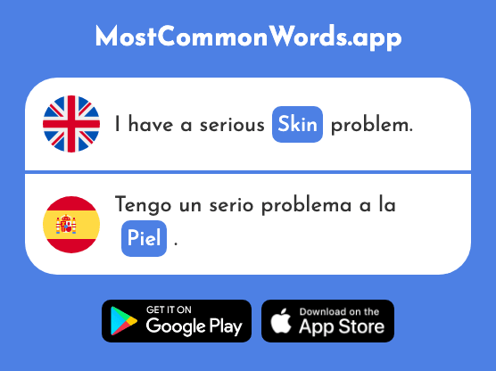 Skin, hide, fur - Piel (The 670th Most Common Spanish Word)