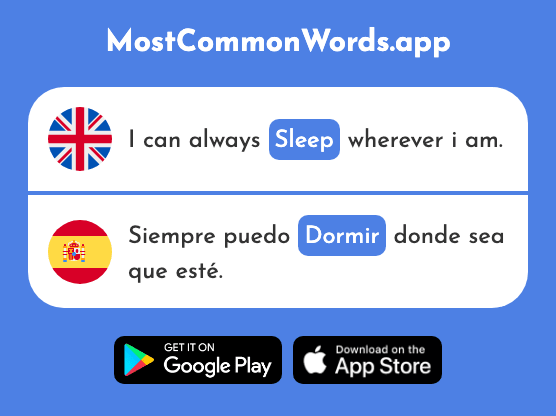 Sleep - Dormir (The 403rd Most Common Spanish Word)