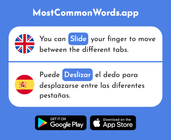 Slide, glide, slip - Deslizar (The 2610th Most Common Spanish Word)