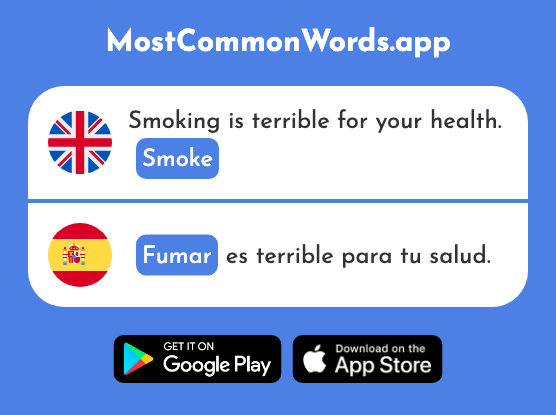 Smoke - Fumar (The 1883rd Most Common Spanish Word)
