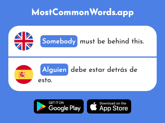 Somebody, someone, anyone - Alguien (The 346th Most Common Spanish Word)