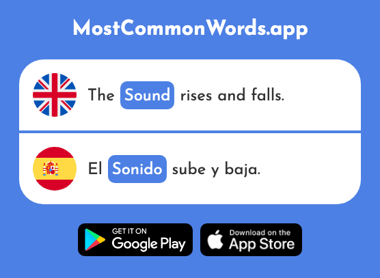 Sound - Sonido (The 1040th Most Common Spanish Word)