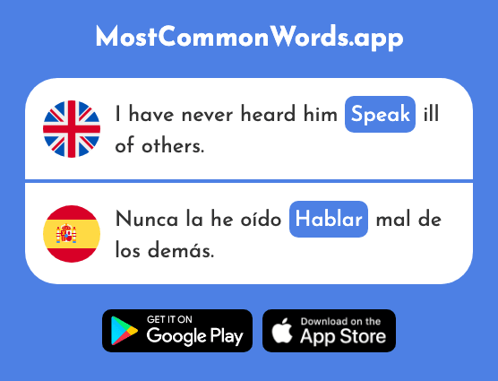 Speak, talk - Hablar (The 90th Most Common Spanish Word)