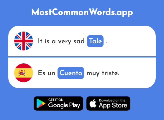 Story, tale - Cuento (The 853rd Most Common Spanish Word)