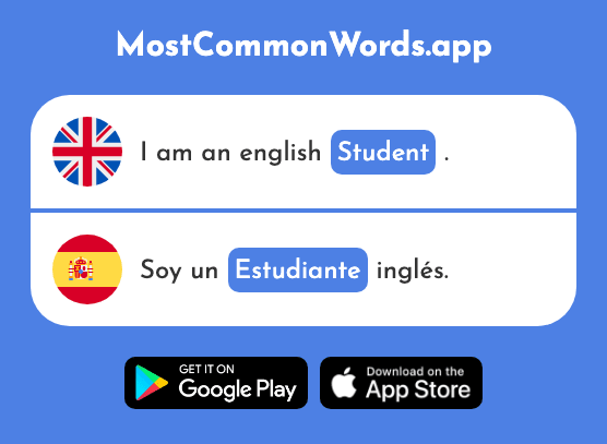 Student - Estudiante (The 795th Most Common Spanish Word)