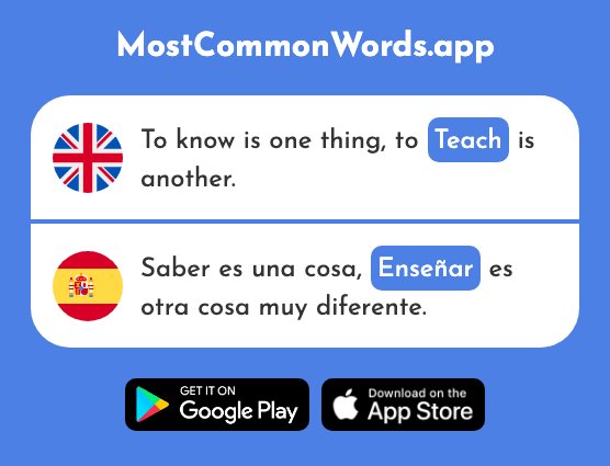 Teach, show - Enseñar (The 610th Most Common Spanish Word)