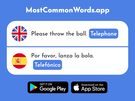 Telephone - Telefónico (The 2818th Most Common Spanish Word)