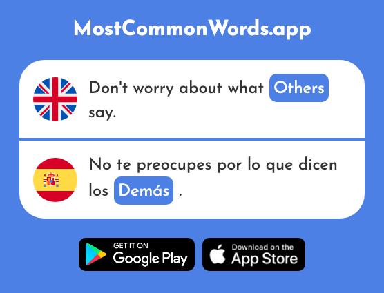 The rest, others - Demás (The 349th Most Common Spanish Word)