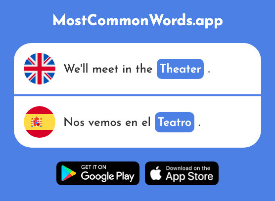 Theater, drama - Teatro (The 605th Most Common Spanish Word)