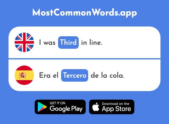 Third - Tercero (The 450th Most Common Spanish Word)