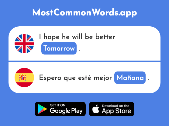 Tomorrow - Mañana (The 799th Most Common Spanish Word)