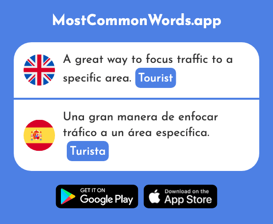 Tourist - Turista (The 2824th Most Common Spanish Word)