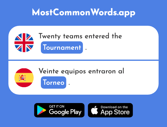 Tournament - Torneo (The 2586th Most Common Spanish Word)