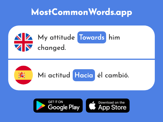 Toward, towards - Hacia (The 146th Most Common Spanish Word)