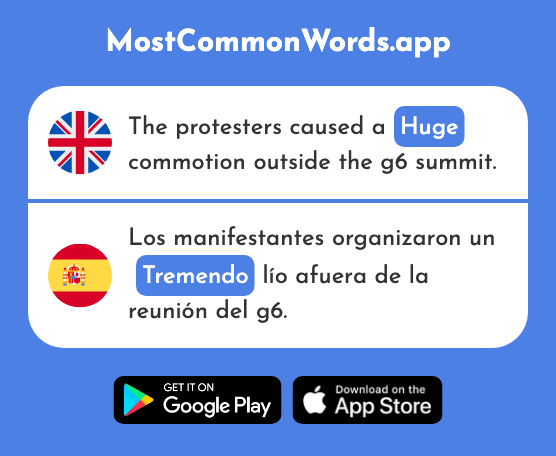 Tremendous, dreadful, huge - Tremendo (The 1859th Most Common Spanish Word)