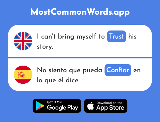 Trust, confide - Confiar (The 1655th Most Common Spanish Word)