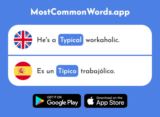 Typical - Típico (The 1934th Most Common Spanish Word)