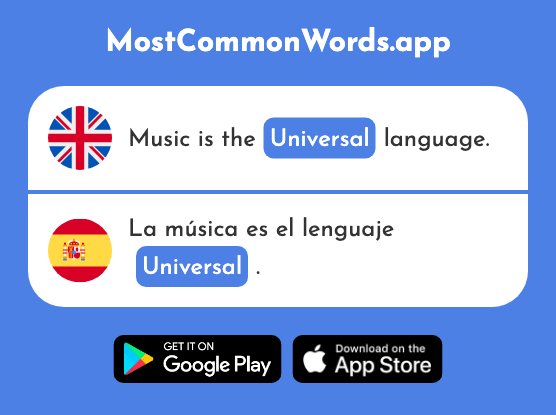 Universal - Universal (The 1791st Most Common Spanish Word)