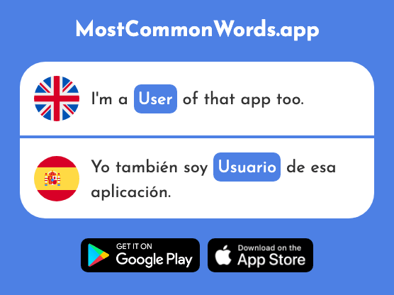 User - Usuario (The 1015th Most Common Spanish Word)