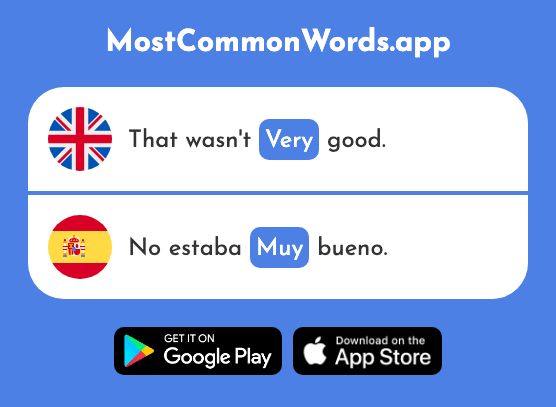 Very, really - Muy (The 43rd Most Common Spanish Word)