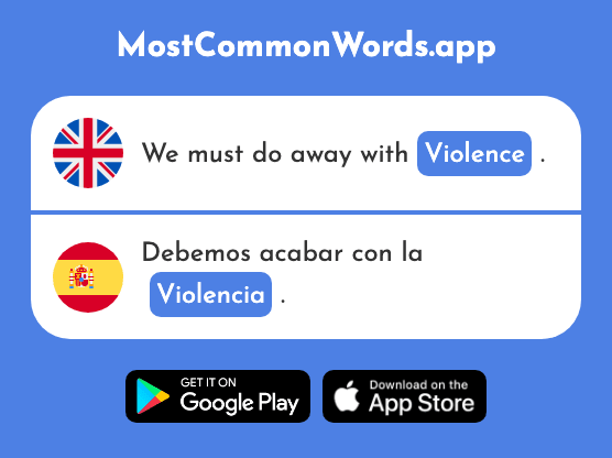 Violence - Violencia (The 1100th Most Common Spanish Word)