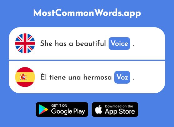 Voice - Voz (The 252nd Most Common Spanish Word)