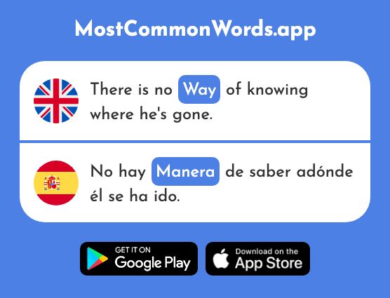 Way, manner - Manera (The 170th Most Common Spanish Word)