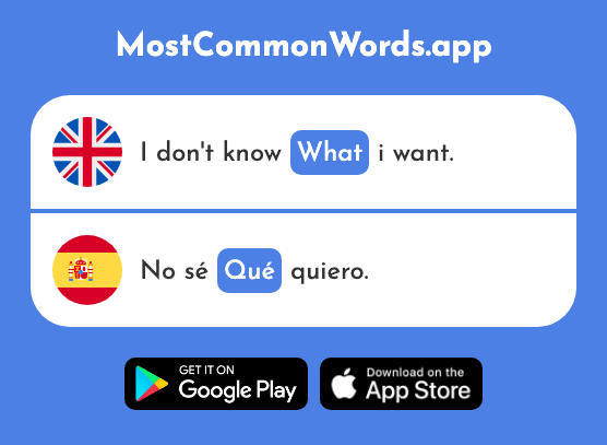 What, which, how ! - Qué (The 50th Most Common Spanish Word)