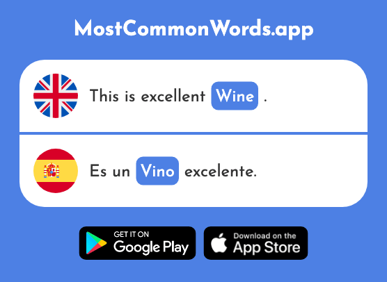 Wine - Vino (The 1344th Most Common Spanish Word)