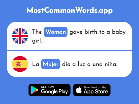 Woman, wife - Mujer (The 120th Most Common Spanish Word)